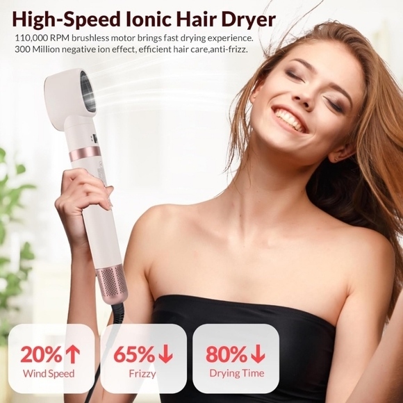 6-in-1 Hair Dryer Brush Set - Pink - Picture 7 of 8